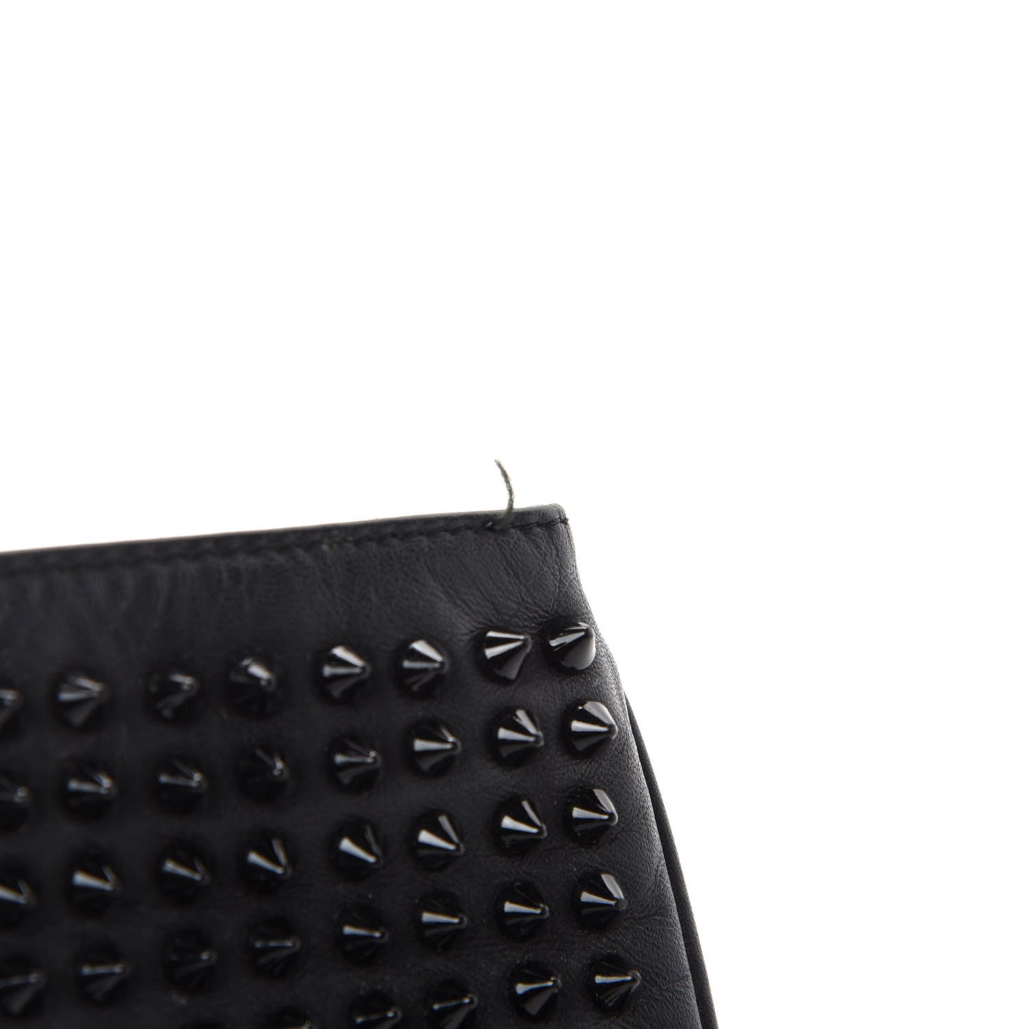 Calfskin Studded Loubiposh Clutch Black
