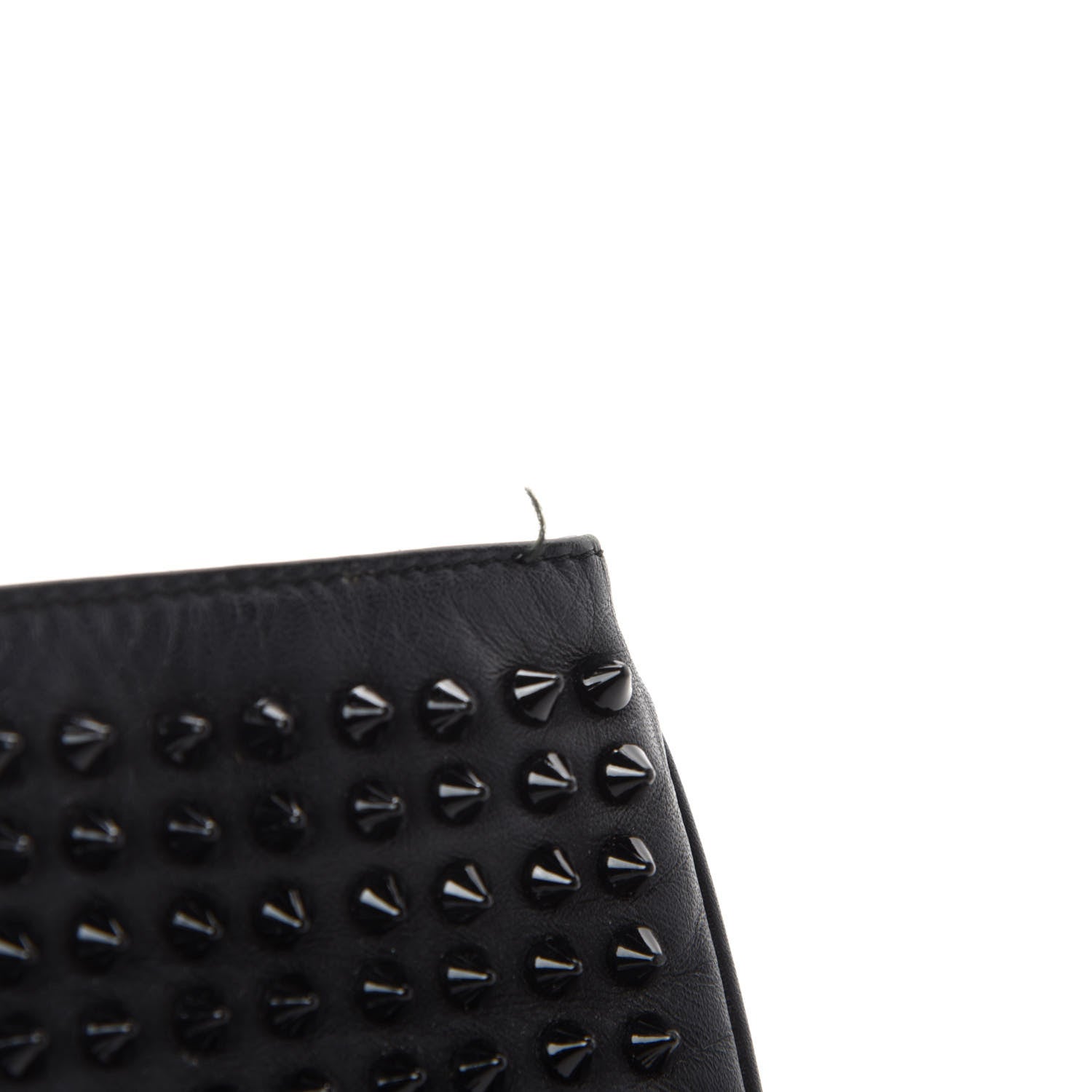 Christian Louboutin Calfskin Studded Loubiposh Clutch Black 8 of 12