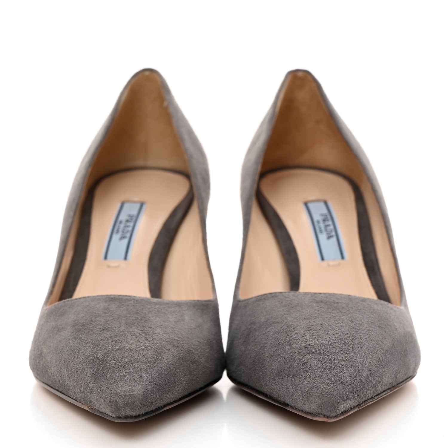 Prada Camoscio 65mm Pumps 37 Grey 2 of 7