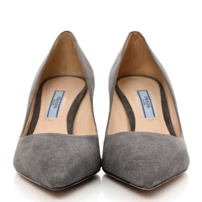 Prada Camoscio 65mm Pumps 37 Grey 2 of 7
