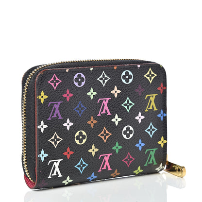 Louis Vuitton Monogram Multicolor Zippy Coin Purse Black Grenade 3 of 8