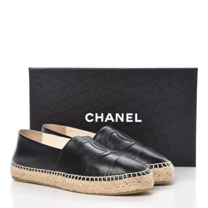 Chanel Lambskin CC Espadrilles 38 Black 12 of 12