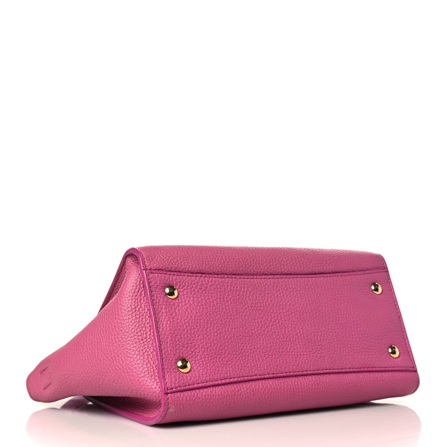 Salvatore Ferragamo Hammered Calfskin Double Handle Small Amy Tote Pink 3 of 8