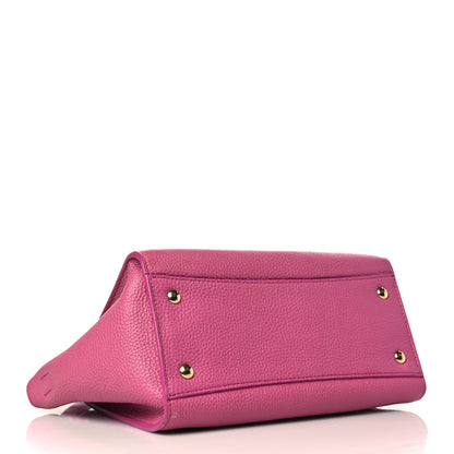 Salvatore Ferragamo Hammered Calfskin Double Handle Small Amy Tote Pink 3 of 8