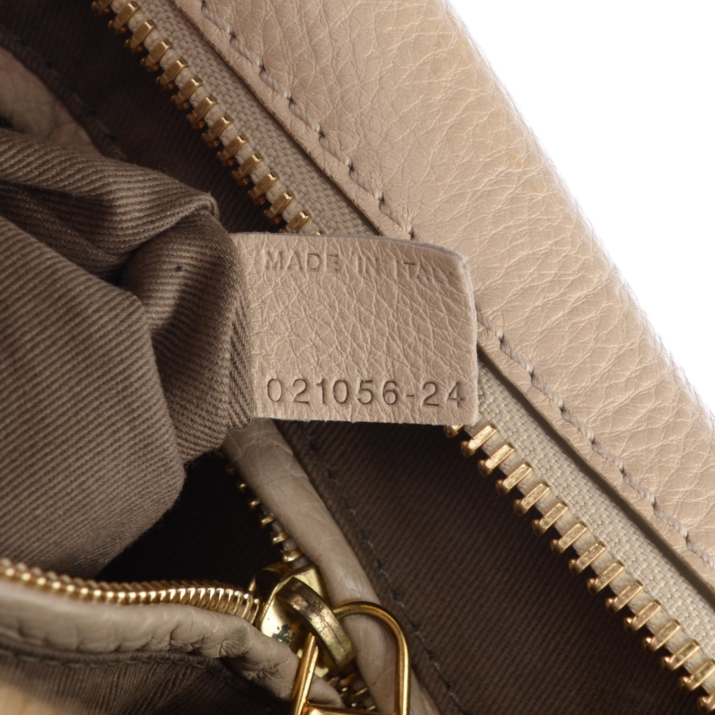 Calfskin Medium Marcie Satchel Angora Beige