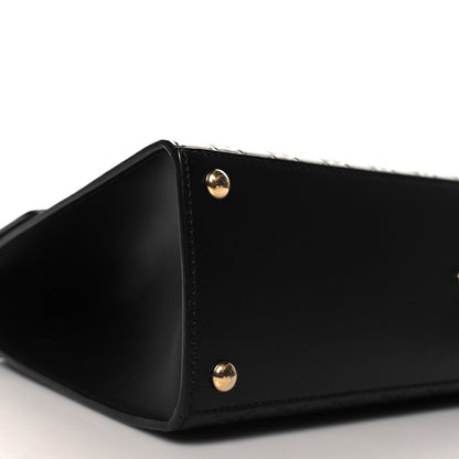 Gucci Guccissima Signature Medium Padlock Top Handle Bag Black 9 of 10