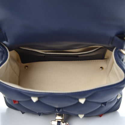 Valentino Garavani Nappa Mini Candystud Top Handle Bag Navy 5 of 7