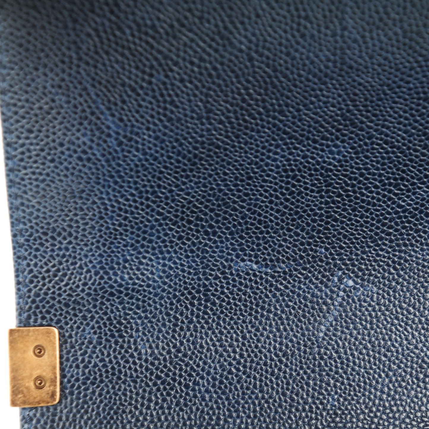 Caviar Quilted New Medium Boy Flap Dark Navy Blue