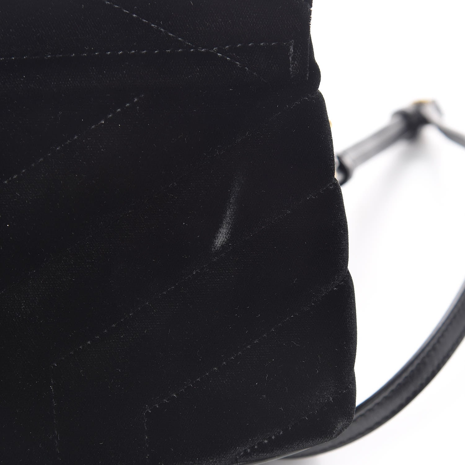 Saint Laurent Velvet Y Quilted Monogram Toy Loulou Crossbody Bag French Black 9 of 14