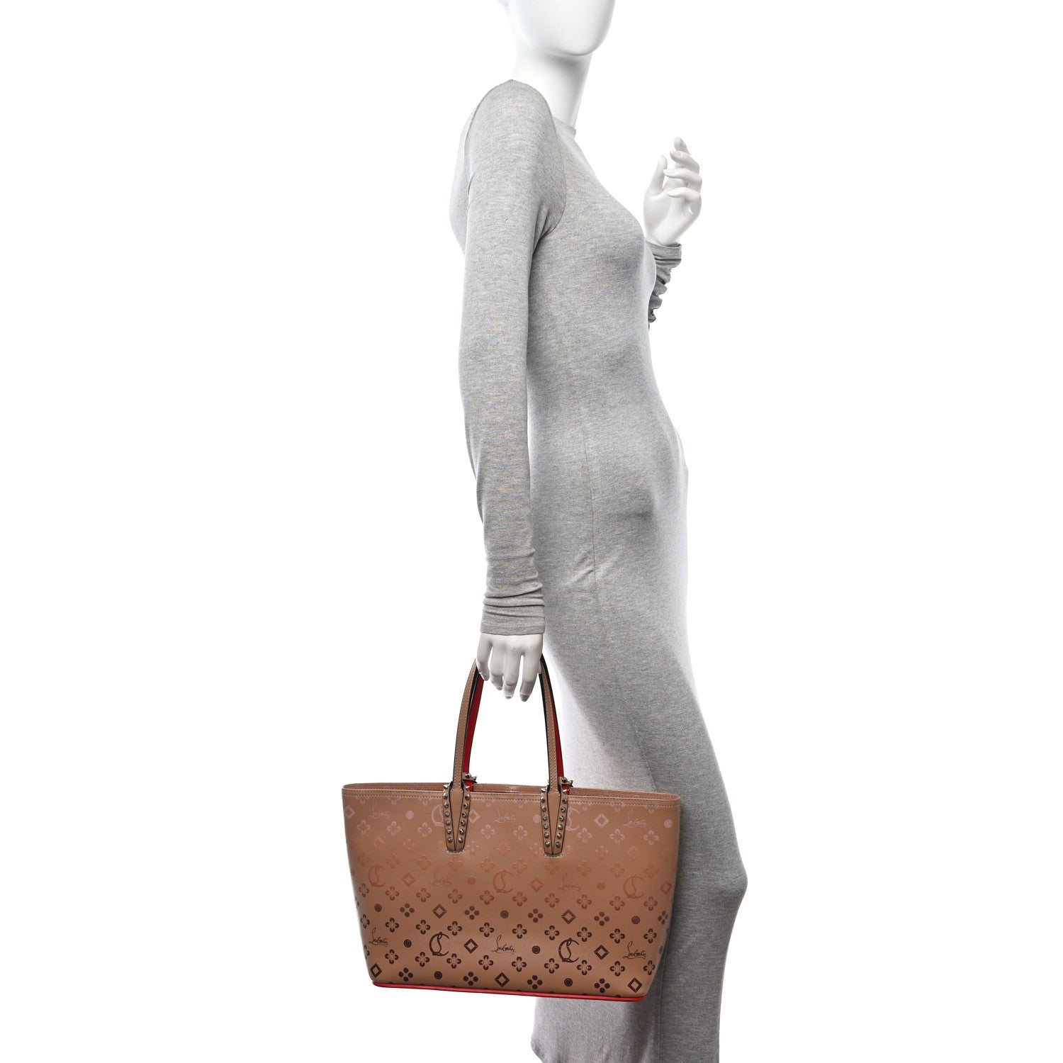 Christian Louboutin Calfskin Patent Degrade Loubinthesky East West Cabata Tote Nude 2 of 10
