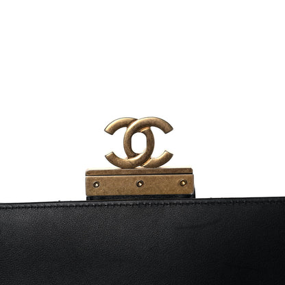 Chanel Calfskin Quilted Chevron In The City Bag Black 8 of 12