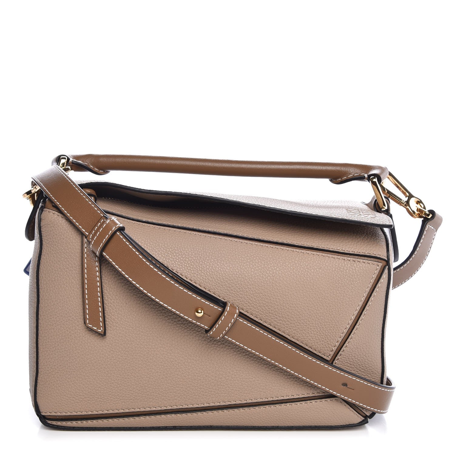 Loewe Grained Calfskin Small Puzzle Bag Sand Mink 1 of 7