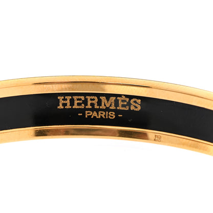 Hermes Enamel Colportage Narrow Bracelet 62 Beige Lin 4 of 5