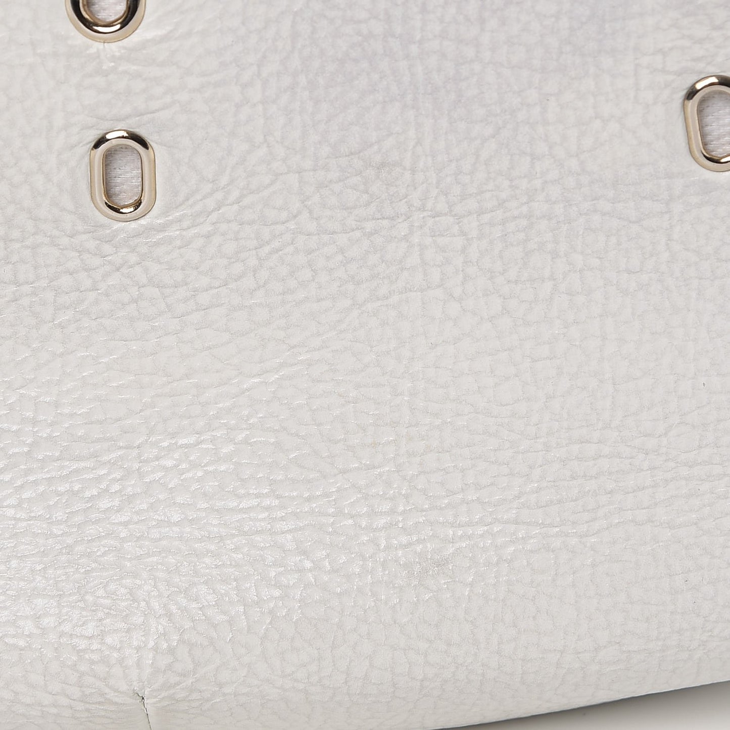 Calfskin Grommet Khan Hobo White