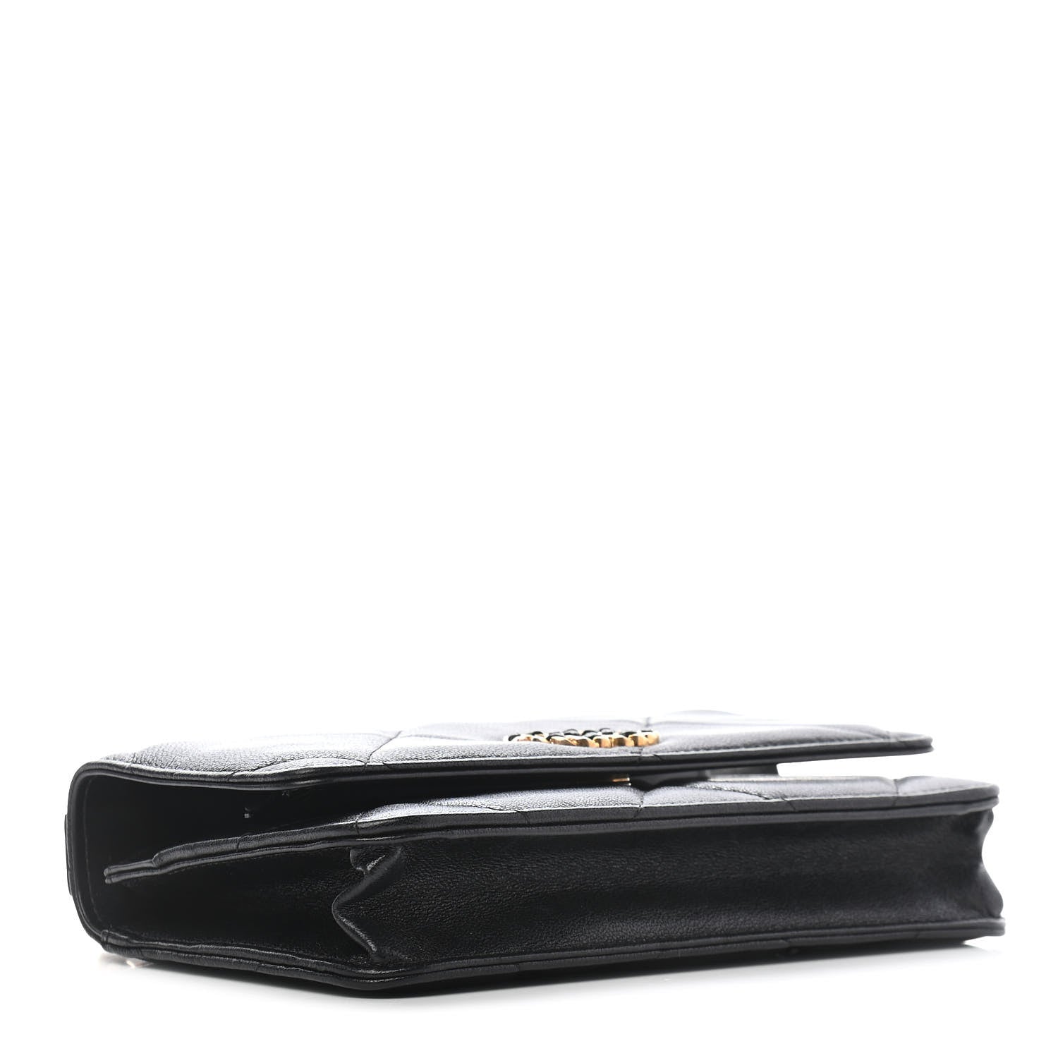 Chanel Lambskin Quilted Chanel 19 Wallet On Chain WOC Black 3 of 9