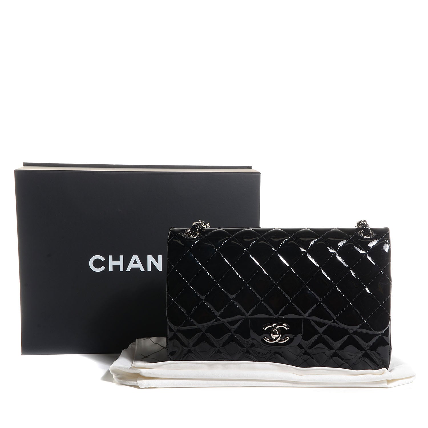 Chanel Patent Jumbo Double Flap Black 10 of 10