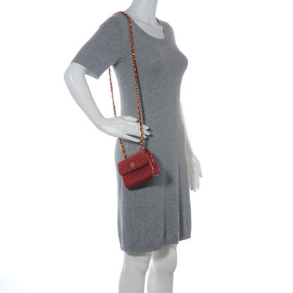 Chanel Lambskin Quilted Extra Mini Flap Red 2 of 9