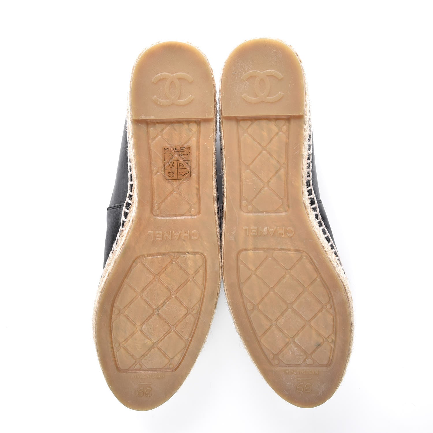 Chanel Lambskin CC Espadrilles 39 Black 5 of 12