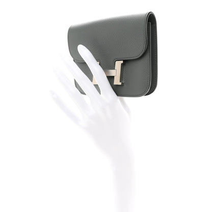 Hermes Evercolor Constance Slim Wallet Vert Amande 2 of 9