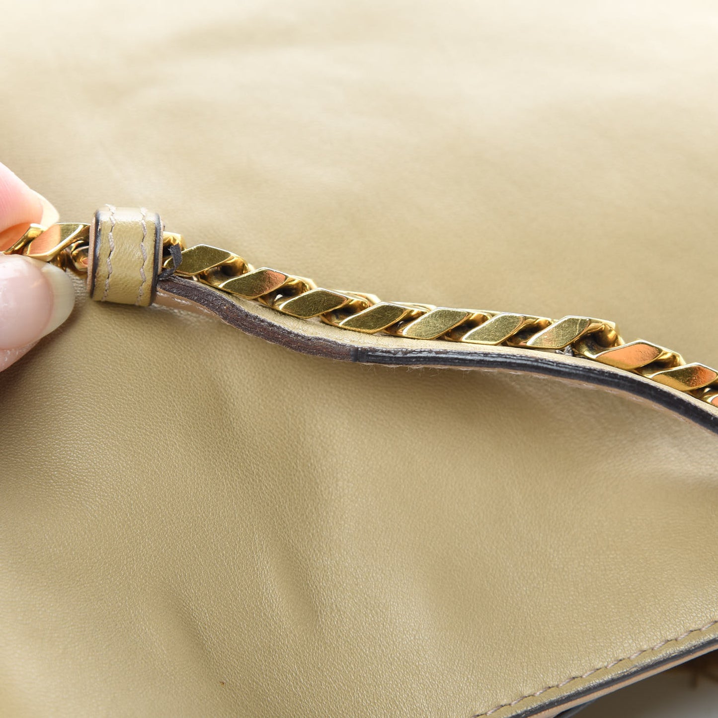 Lambskin 1970 Large Shoulder Bag Beige