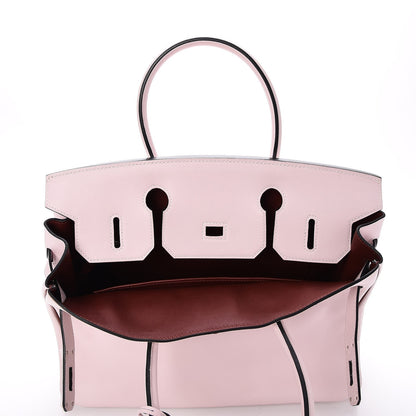 Hermes Swift Horseshoe Bi-Color Birkin 30 Rose Dragee Rouge H 8 of 37