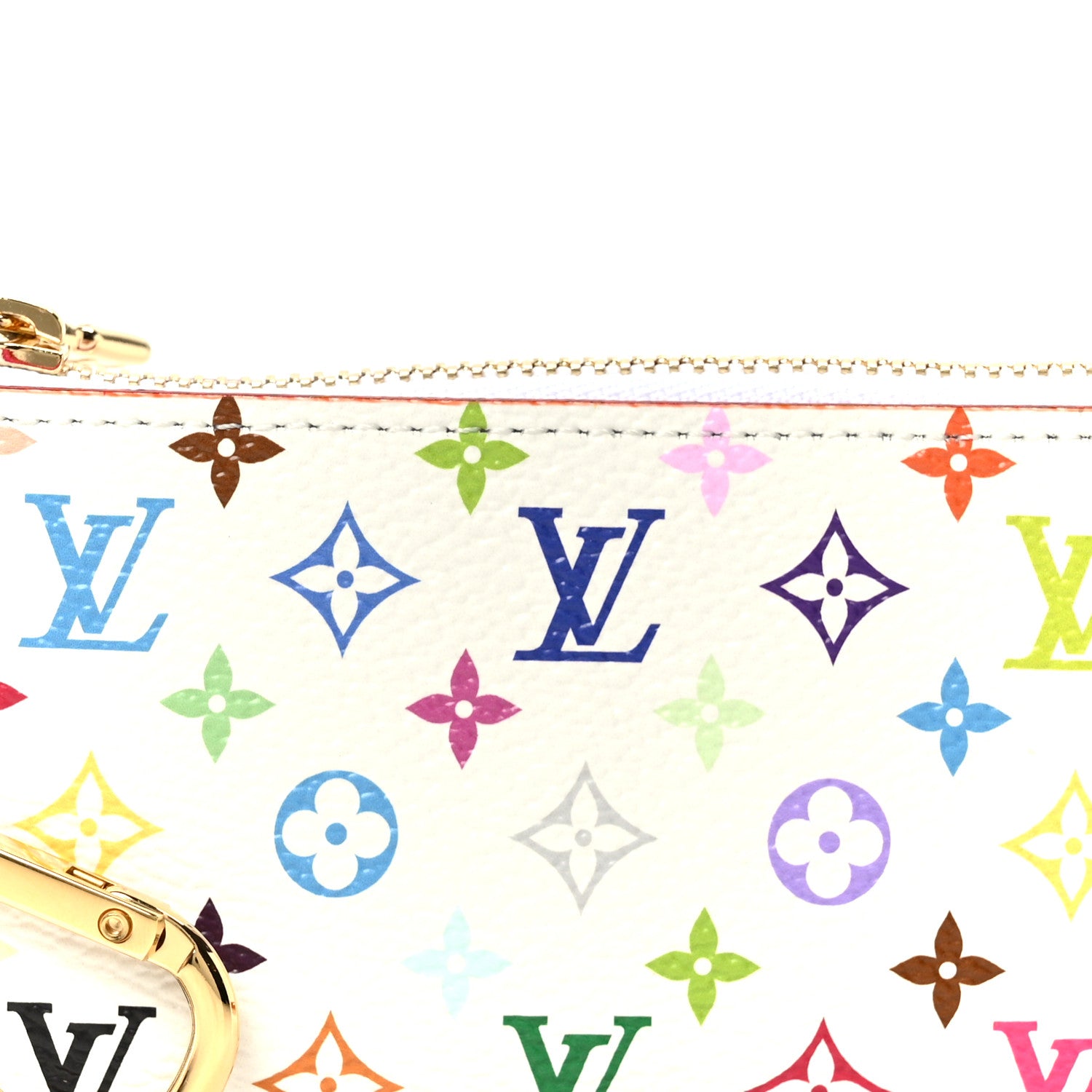 Louis Vuitton LV X TM Monogram Multicolor Key Pouch White 7 of 8
