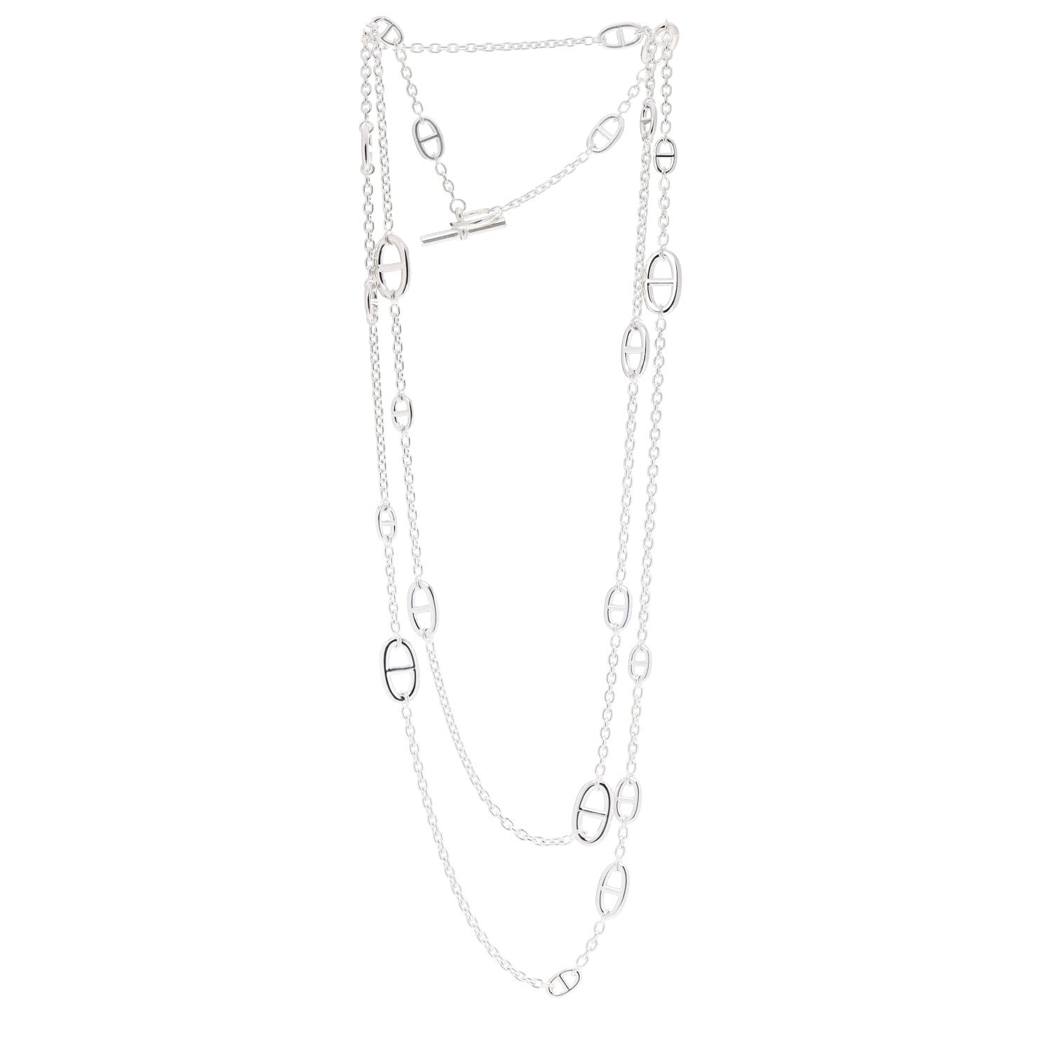 Hermes Sterling Silver Farandole Necklace 160 3 of 4