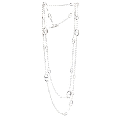 Hermes Sterling Silver Farandole Necklace 160 3 of 4