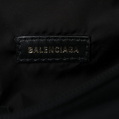 Balenciaga Sport Nylon Logo Embroidered Wheel Belt Bag Black White 5 of 11