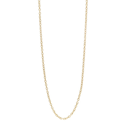 David Yurman 18K Yellow Gold 4mm Cable Rolo Chain Necklace 36" 1 of 4