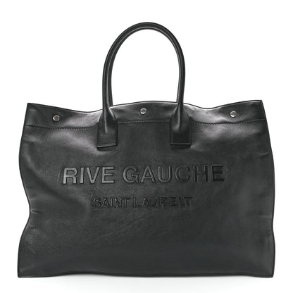 Saint Laurent Vitello Rive Gauche Large Tote Black 1 of 12