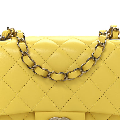 Chanel Lambskin Quilted Mini Square Flap Yellow 8 of 10