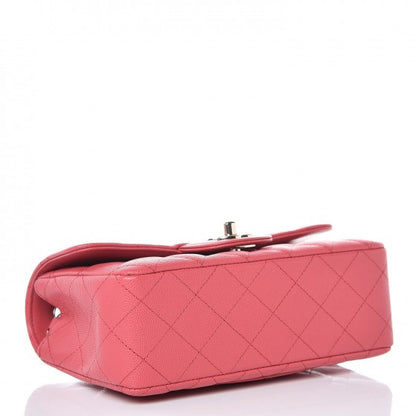 Chanel Caviar Quilted Mini Rectangular Flap Dark Pink 4 of 8