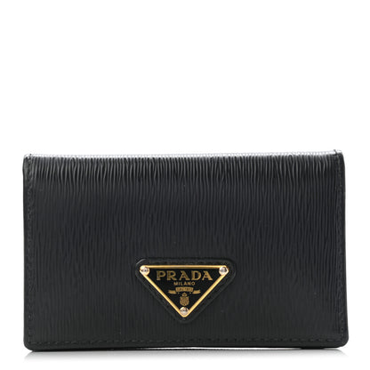 Prada Vitello Move Triangle Logo Card Holder Black 1 of 7