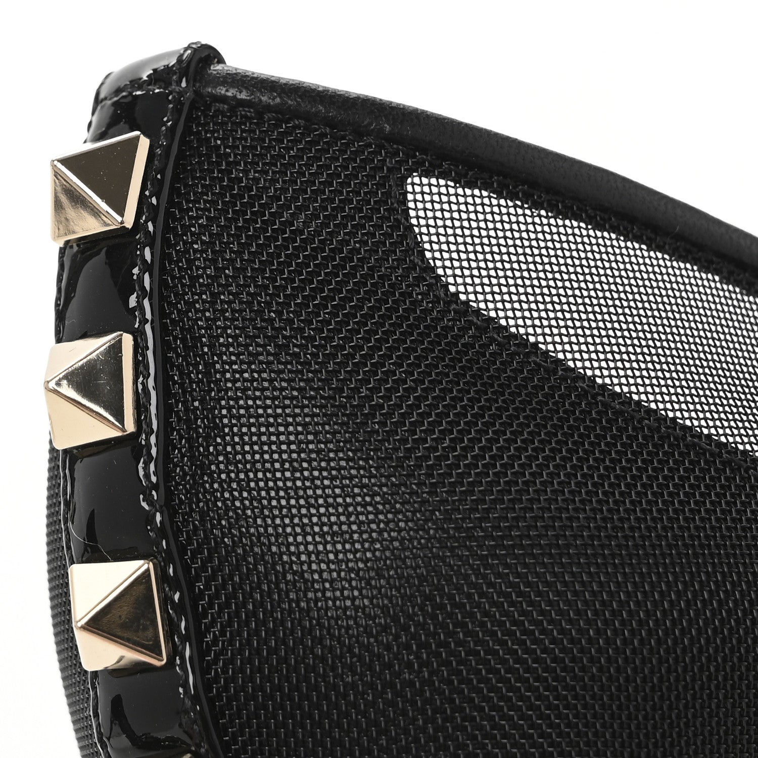 Valentino Garavani Mesh Patent Rockstud Alcove 100mm Pumps 39.5 Black 9 of 9