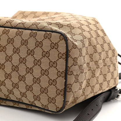 Gucci Monogram Dollar Calfskin O Drawstring Backpack Beige Ebony Testa di Moro Dark Chocolate 11 of 11