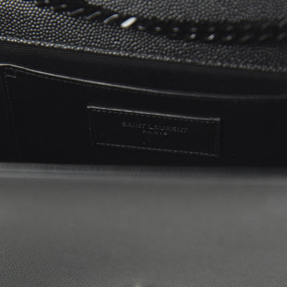 Saint Laurent Grain De Poudre Medium Classic Monogram Kate Satchel Black 8 of 9