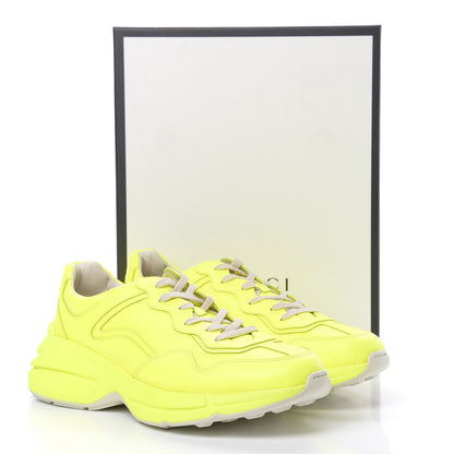 Gucci Calfskin Mens Rhyton Sneakers 12 Yellow Fluo 9 of 9