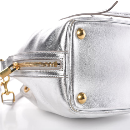 Saint Laurent Metallic Calfskin Small Emmanuelle Bucket Bag Silver 9 of 15