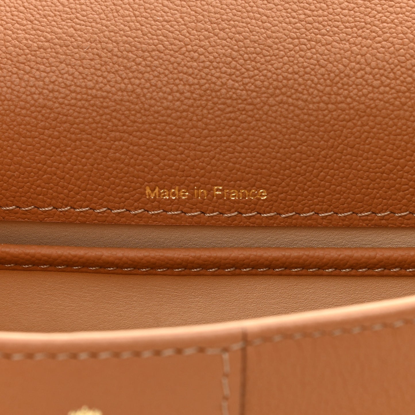 Grained Calfskin Mini Brillant Satchel Natural
