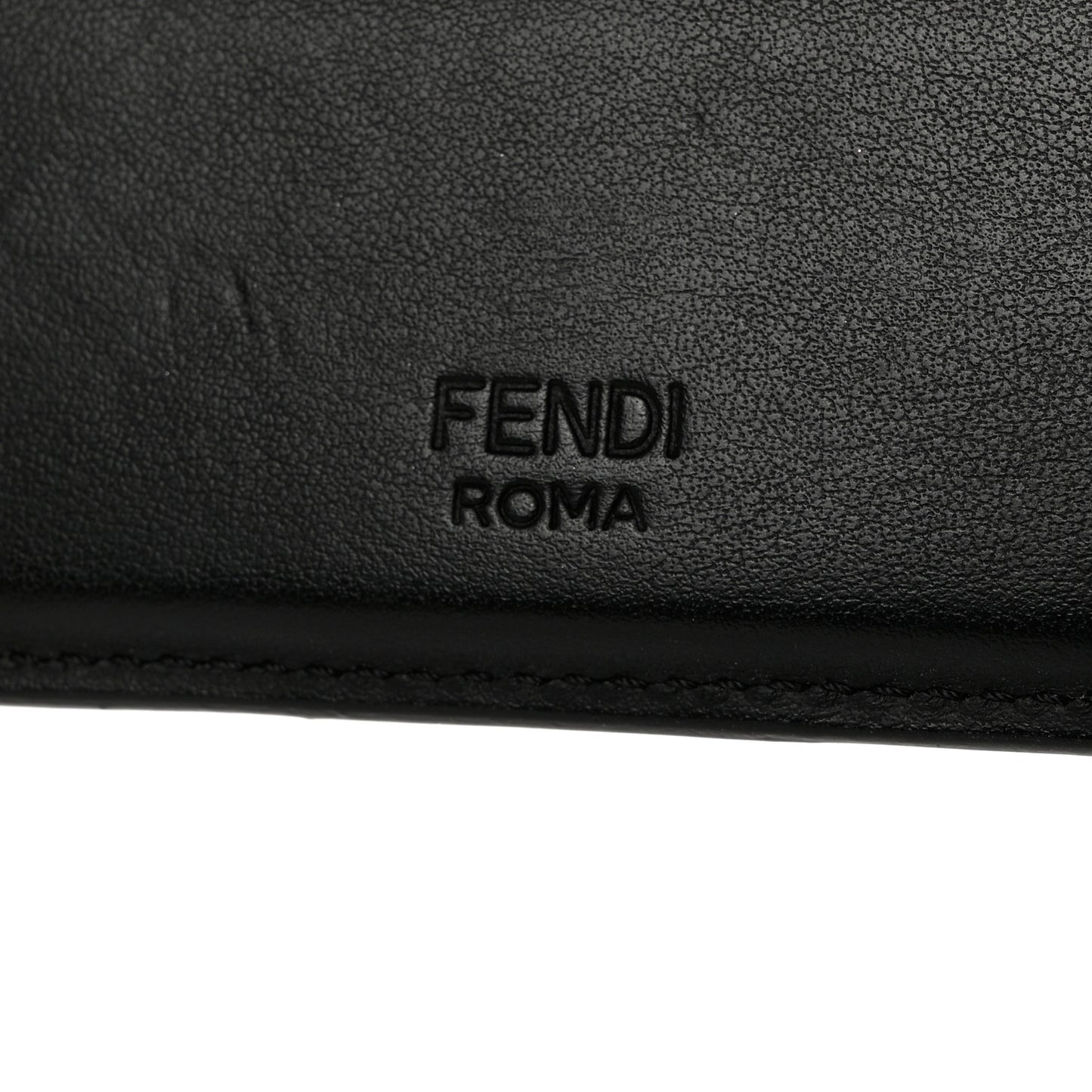 Vitello Century Monster Eyes Inlay Card Holder Black Giallo Rosso