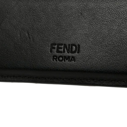 Fendi Vitello Century Monster Eyes Inlay Card Holder Black Giallo Rosso 6 of 10