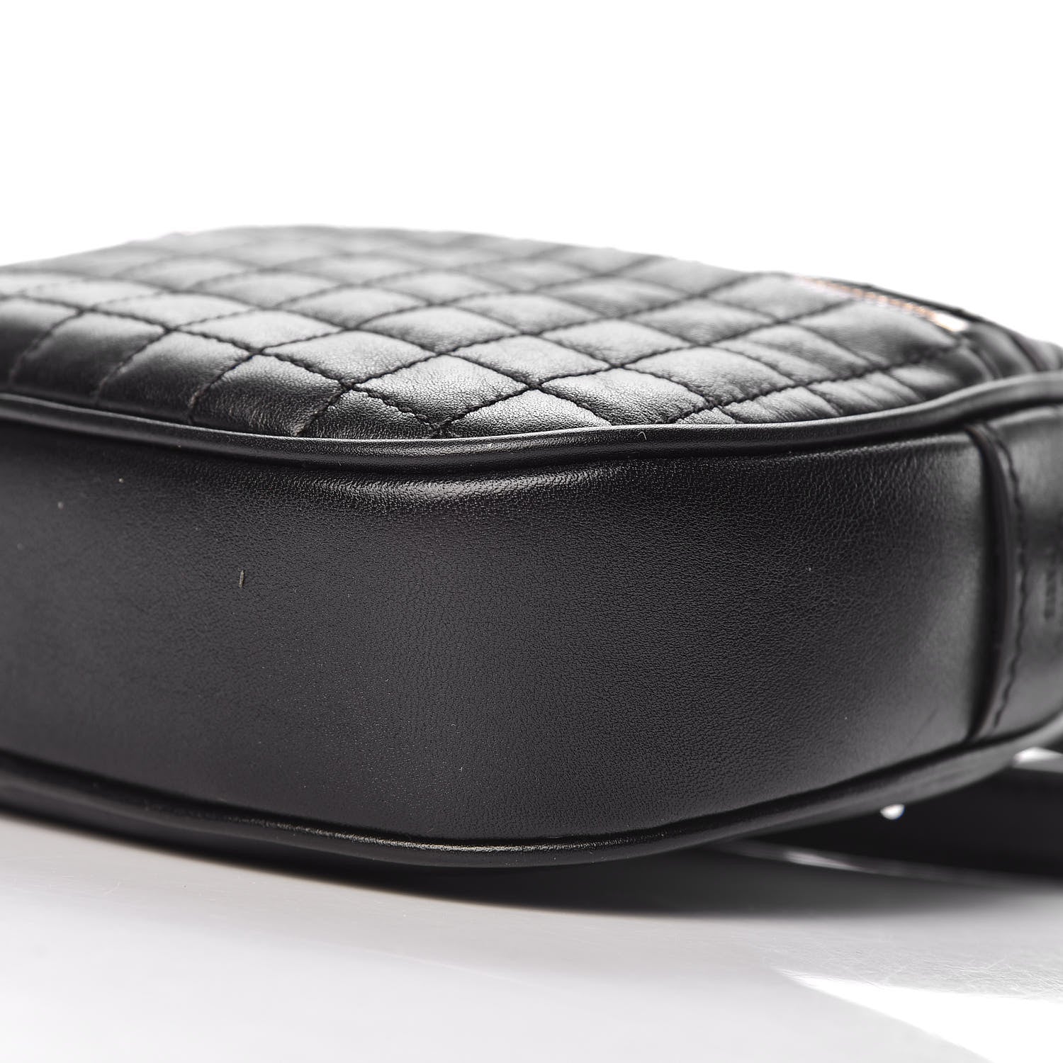 Celine Calfskin Quilted Small C Charm Bag Black 10 of 11
