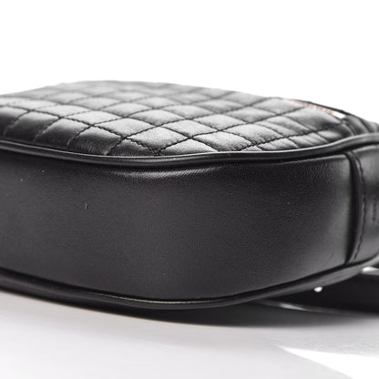 Celine Calfskin Quilted Small C Charm Bag Black 10 of 11