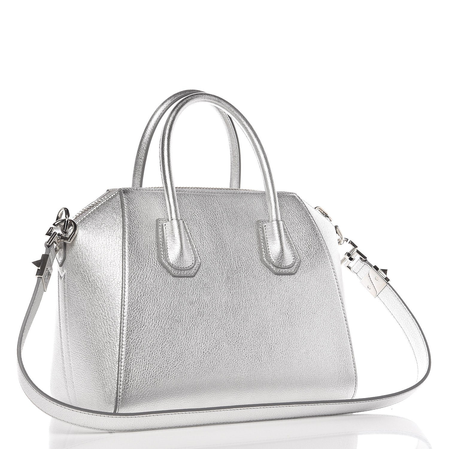 Givenchy Metallic Sugar Goatskin Small Antigona Silver 4 of 8