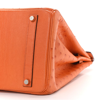 Hermes Ostrich Birkin 35 Orange 10 of 12