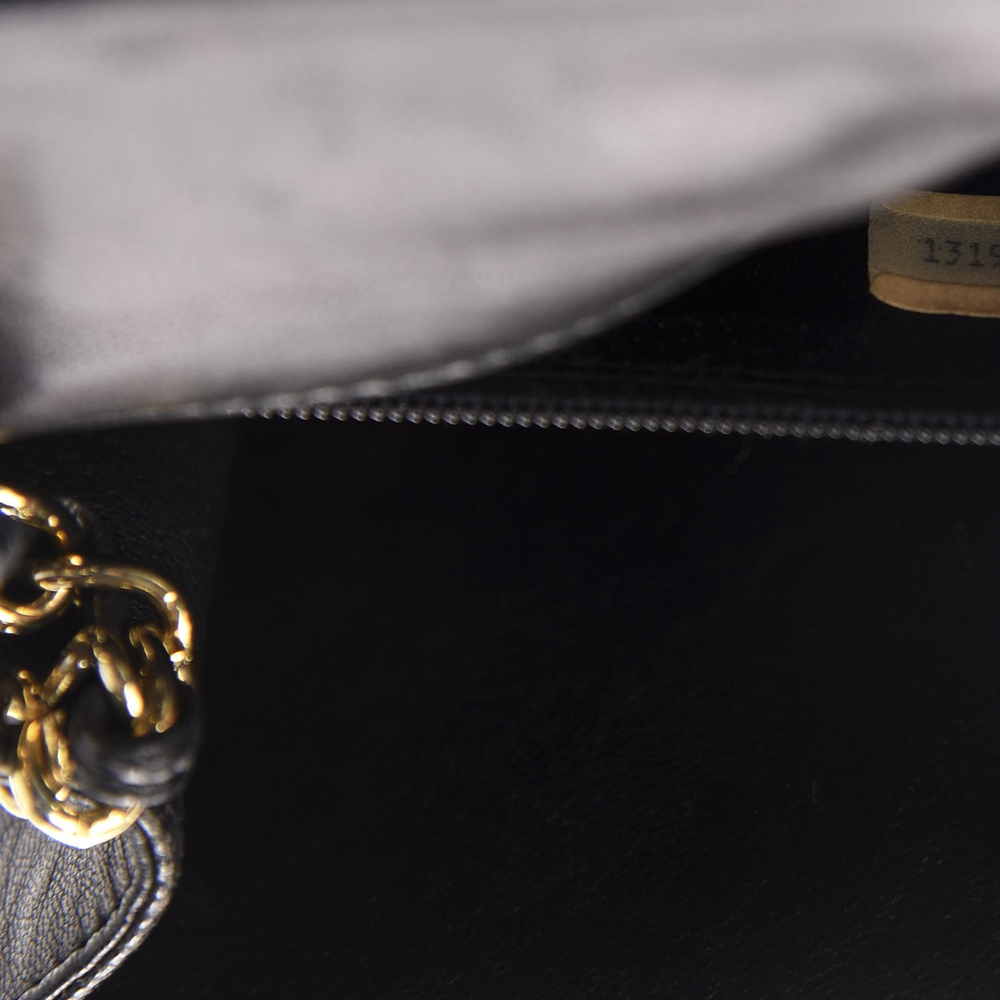 Lambskin Quilted Small Tassel Single Flap Black