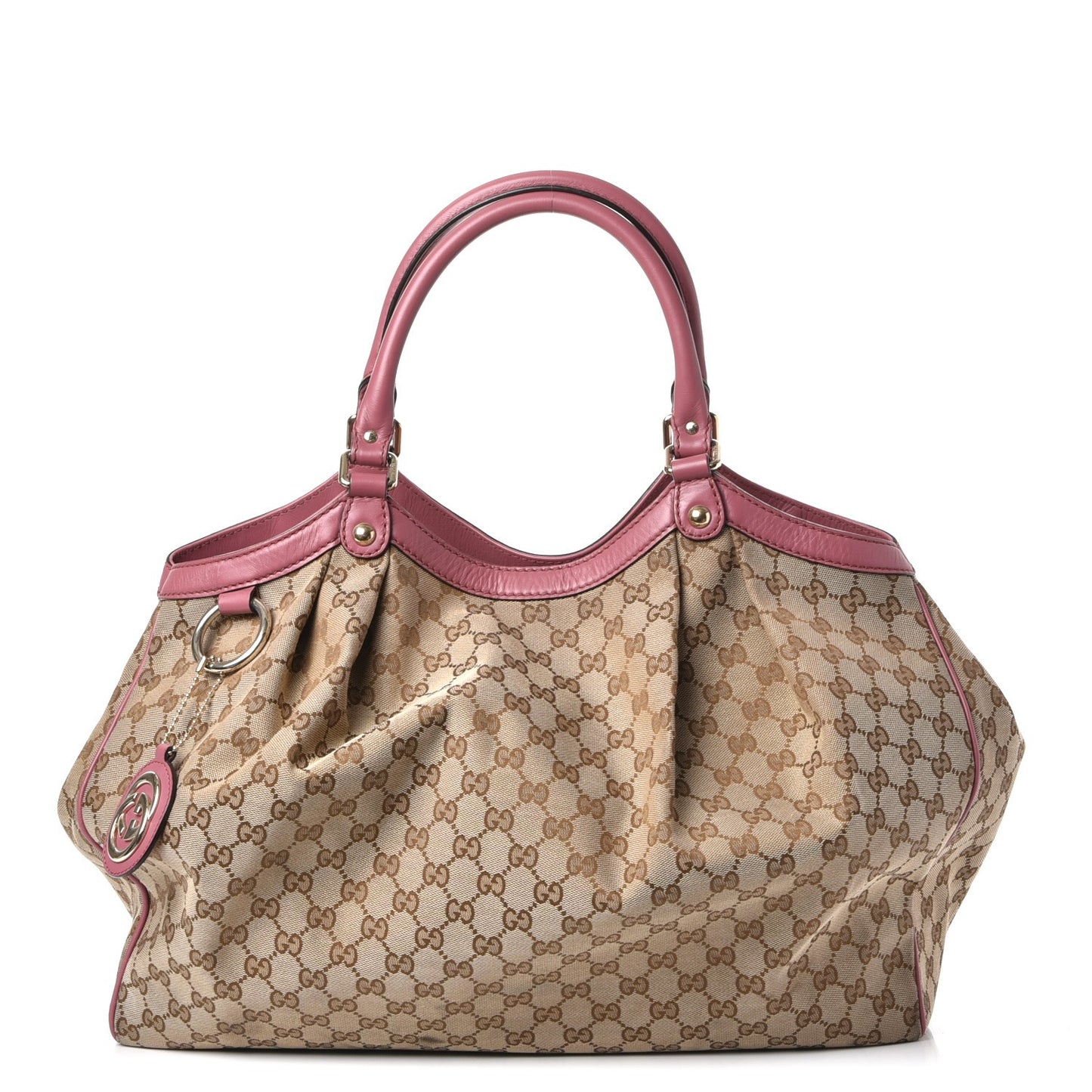 Monogram Large Sukey Tote Beige Peonia Flower