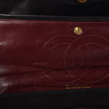 Chanel Lambskin Quilted Medium Double Flap Black 10 of 17