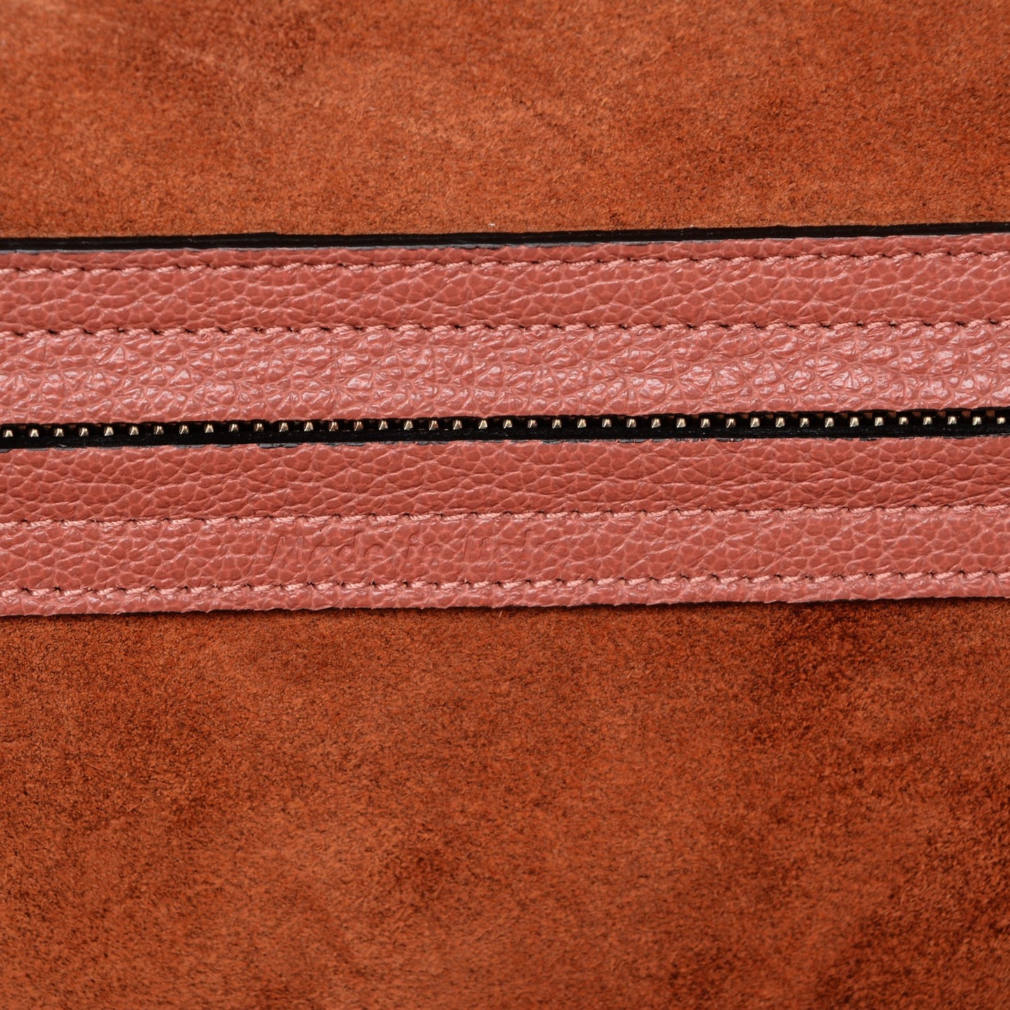 Shiny Grained Calfskin Medium Phantom Luggage Terracotta
